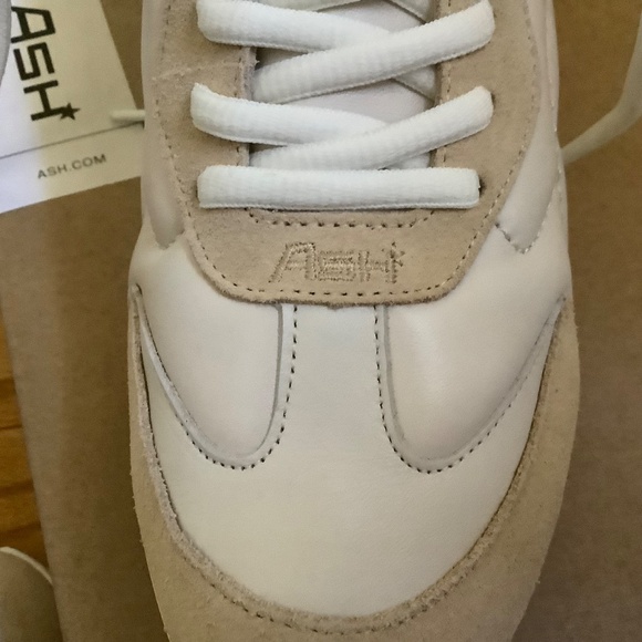 Ash Kacy Leather And Suede Sneakers Biscuit Off White SZ EU 40/ US 9.5 - Picture 11 of 16